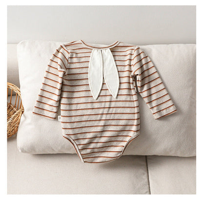 MyKids-USA® Baby Unisex Long Sleeves Color Patchwork Striped bodysuit Bodysuits