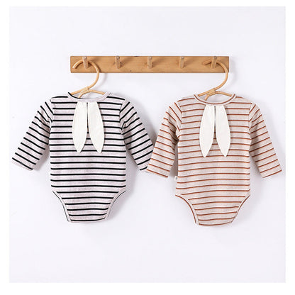 MyKids-USA® Baby Unisex Long Sleeves Color Patchwork Striped bodysuit Bodysuits