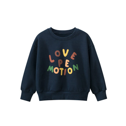 MyKids-USA® Baby Boy Kids Letters Pattern Crew Neck Long Sleeves Warm Cozy Pullover