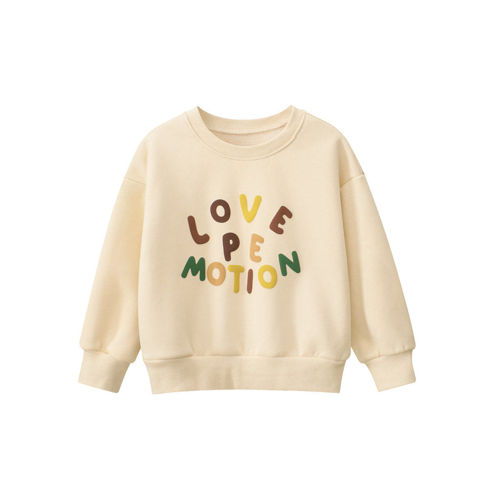 MyKids-USA® Baby Boy Kids Letters Pattern Crew Neck Long Sleeves Warm Cozy Pullover