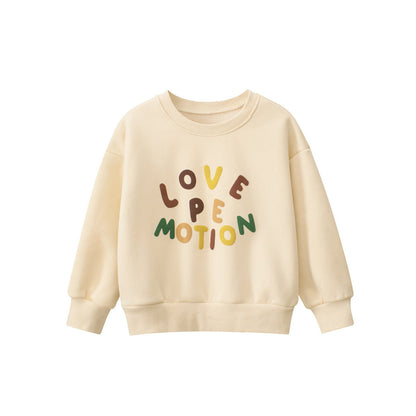 MyKids-USA® Baby Boy Kids Letters Pattern Crew Neck Long Sleeves Warm Cozy Pullover