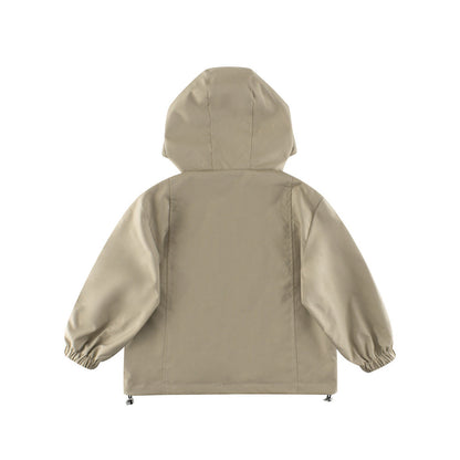 MyKids-USA® European and American Style Kids’ Outerwear: Color Patchwork Long Sleeves Single Breasted Hooded Coat for Children