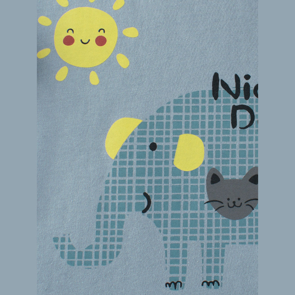 MyKids-USA® Baby Boys Letters and Animals Print Long Sleeves Crew Neck Base Top Shirt