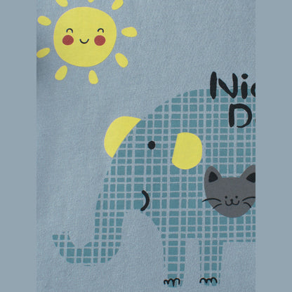 MyKids-USA® Baby Boys Letters and Animals Print Long Sleeves Crew Neck Base Top Shirt