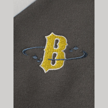 MyKids-USA® Boys and Girls Letters Pattern Contrast Design Color Patchwork Single Breasted Baseball Coat