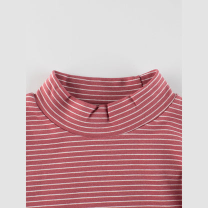 MyKids-USA® Baby Kids Girls Striped Long Sleeves Turtle Neck Top Pullover