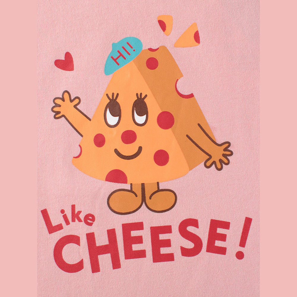 MyKids-USA® Kids Girls Cartoon Print Crew Neck Long Sleeves Color Patchwork Shirt