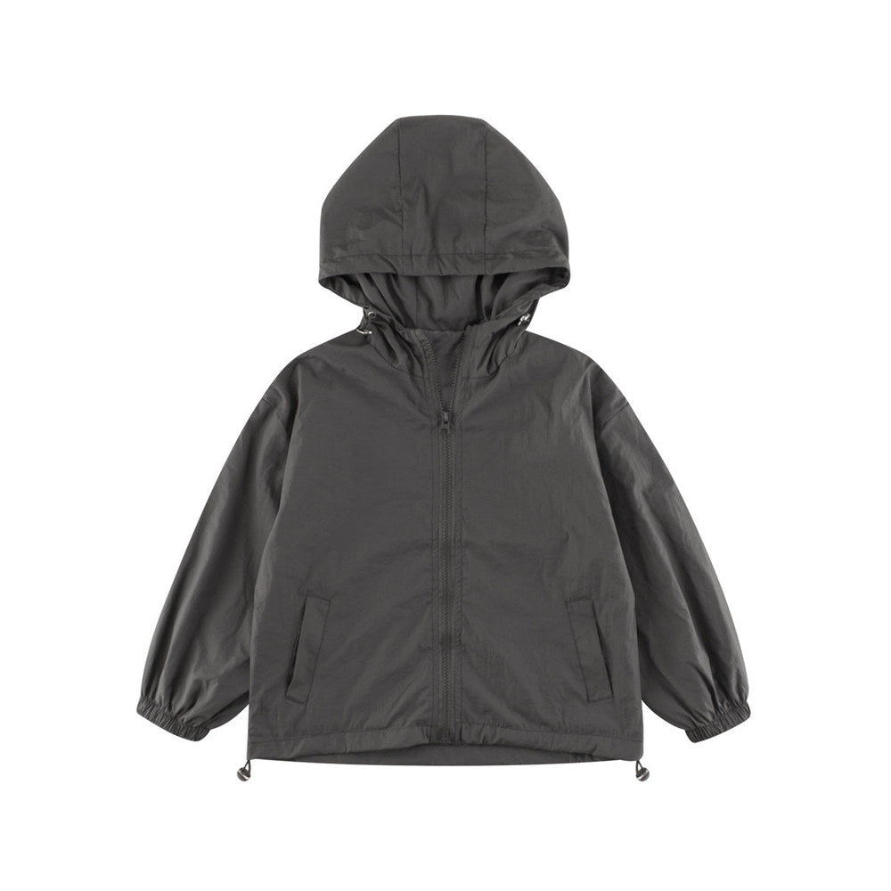 MyKids-USA® Kids Unisex Solid Color Hooded Zip-up Coat