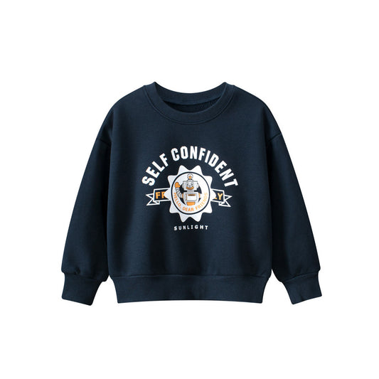 MyKids-USA® Baby Boy Kids Letters Pattern Crew Neck Long Sleeves Warm Cozy Pullover