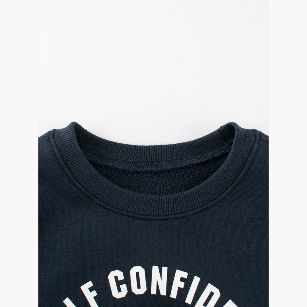 MyKids-USA® Baby Boy Kids Letters Pattern Crew Neck Long Sleeves Warm Cozy Pullover