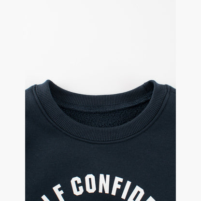 MyKids-USA® Baby Boy Kids Letters Pattern Crew Neck Long Sleeves Warm Cozy Pullover