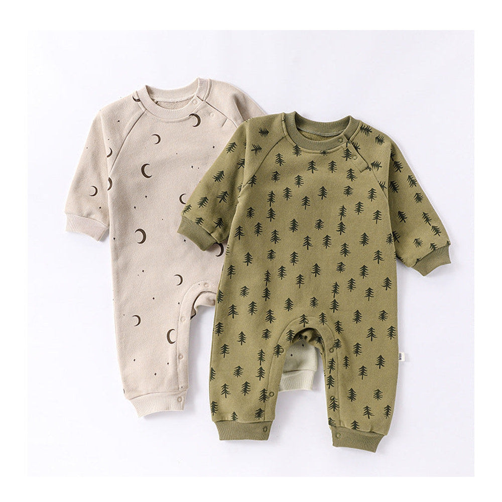 MyKids-USA® Baby Unisex Simple Pattern Long Sleeves Casual Rompers