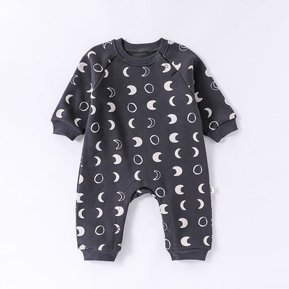 MyKids-USA® Baby Unisex Simple Pattern Long Sleeves Casual Rompers