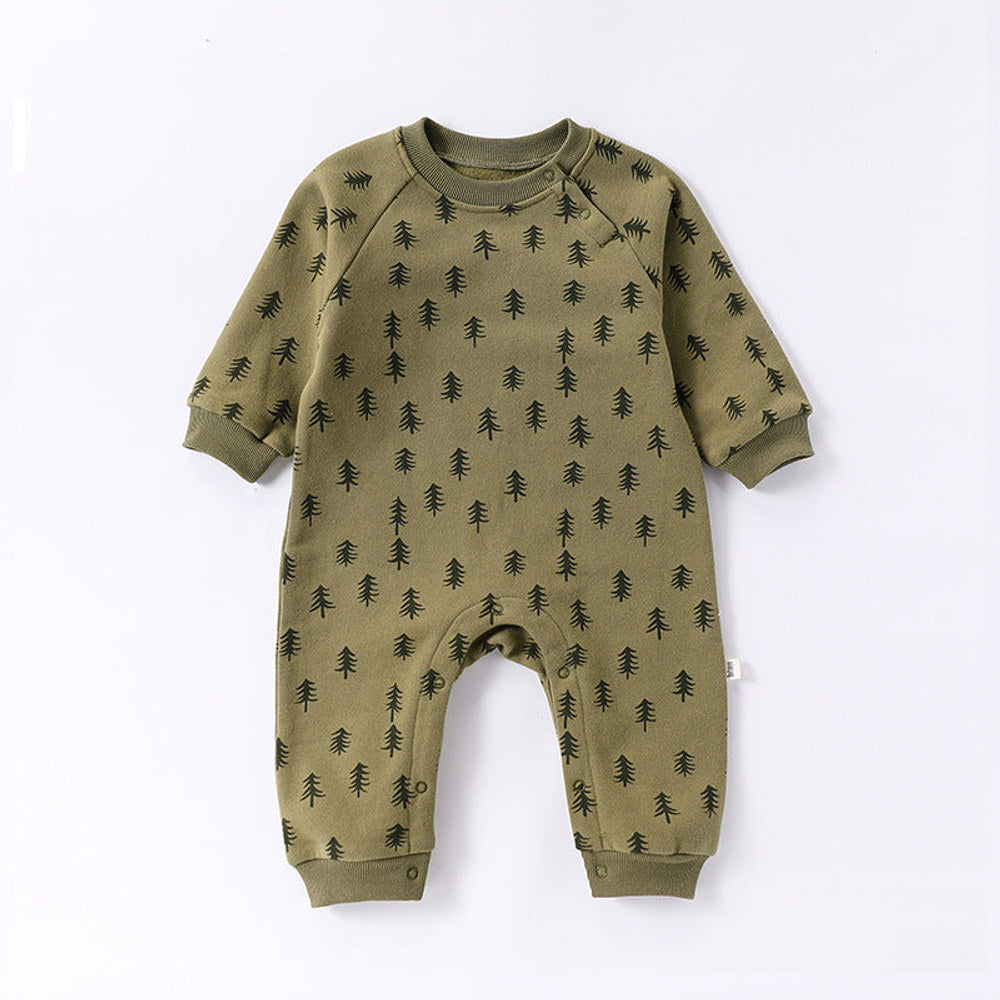 MyKids-USA® Baby Unisex Simple Pattern Long Sleeves Casual Rompers
