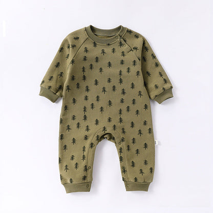 MyKids-USA® Baby Unisex Simple Pattern Long Sleeves Casual Rompers