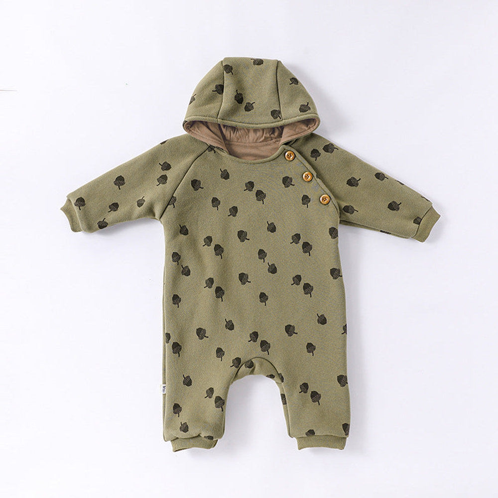 MyKids-USA® Baby Unisex Simple Pattern Long Sleeves Casual Thickened Rompers
