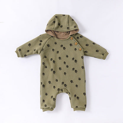MyKids-USA® Baby Unisex Simple Pattern Long Sleeves Casual Thickened Rompers