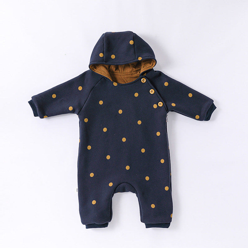 MyKids-USA® Baby Unisex Simple Pattern Long Sleeves Casual Thickened Rompers