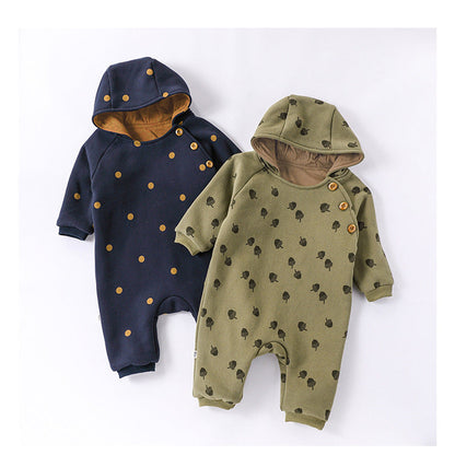 MyKids-USA® Baby Unisex Simple Pattern Long Sleeves Casual Thickened Rompers