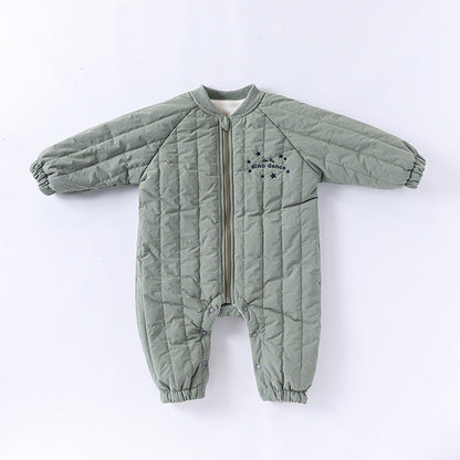 MyKids-USA® Baby Unisex Fruits Logo Long Sleeves Casual Thickened Rompers