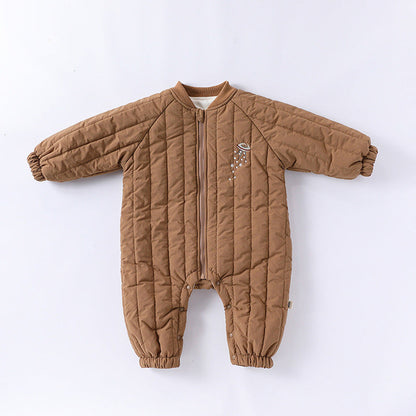 MyKids-USA® Baby Unisex Fruits Logo Long Sleeves Casual Thickened Rompers