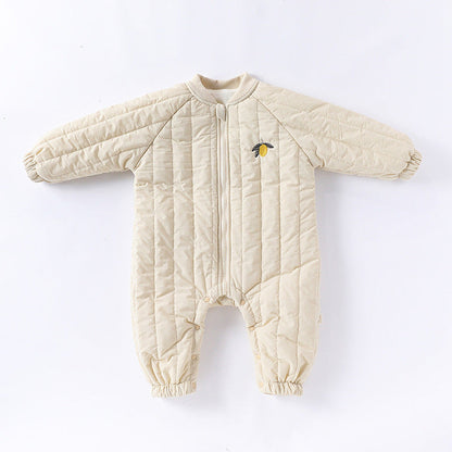 MyKids-USA® Baby Unisex Fruits Logo Long Sleeves Casual Thickened Rompers