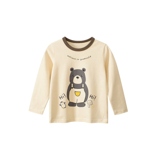 MyKids-USA® Kids Girls Cartoon Print Crew Neck Long Sleeves Cute Shirt