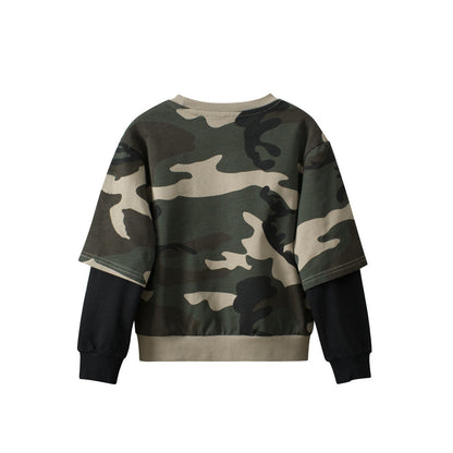 MyKids-USA® Baby Boy Kids Camouflage Pattern Crew Neck Long Sleeves Warm Cozy Pullover