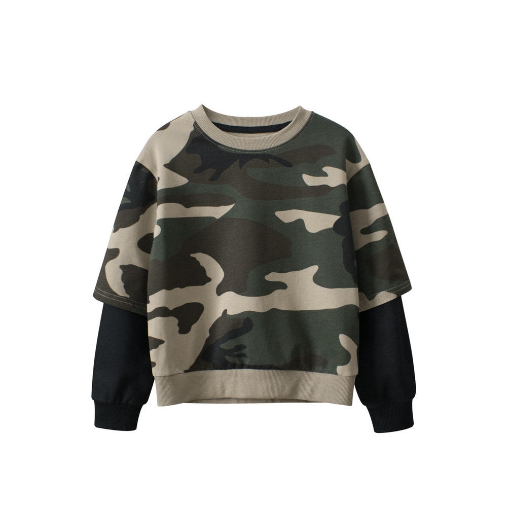 MyKids-USA® Baby Boy Kids Camouflage Pattern Crew Neck Long Sleeves Warm Cozy Pullover