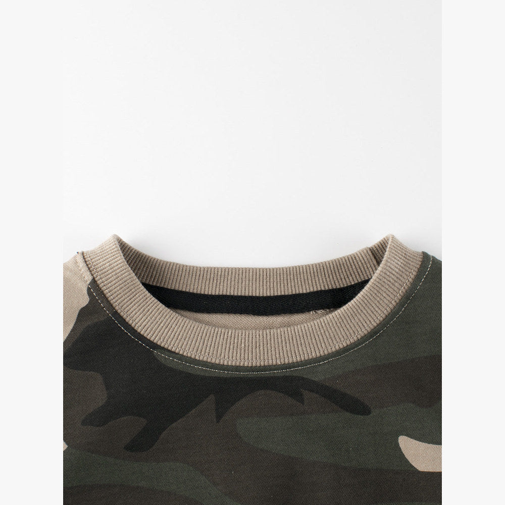 MyKids-USA® Baby Boy Kids Camouflage Pattern Crew Neck Long Sleeves Warm Cozy Pullover