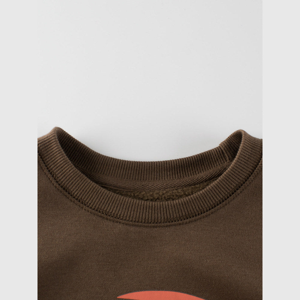 MyKids-USA® Boys Landscape Print Crew Neck Long Sleeves Thick Sweatshirt