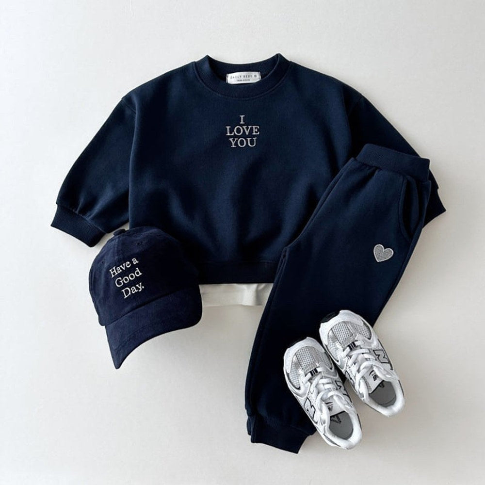 MyKids-USA® Kids Unisex Casual Letters Pattern Long Sleeves Top Pullover and Pants Clothing Set