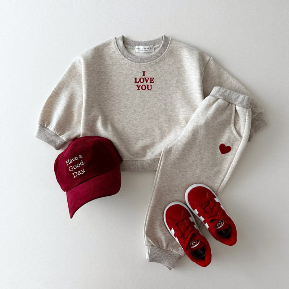 MyKids-USA® Kids Unisex Casual Letters Pattern Long Sleeves Top Pullover and Pants Clothing Set