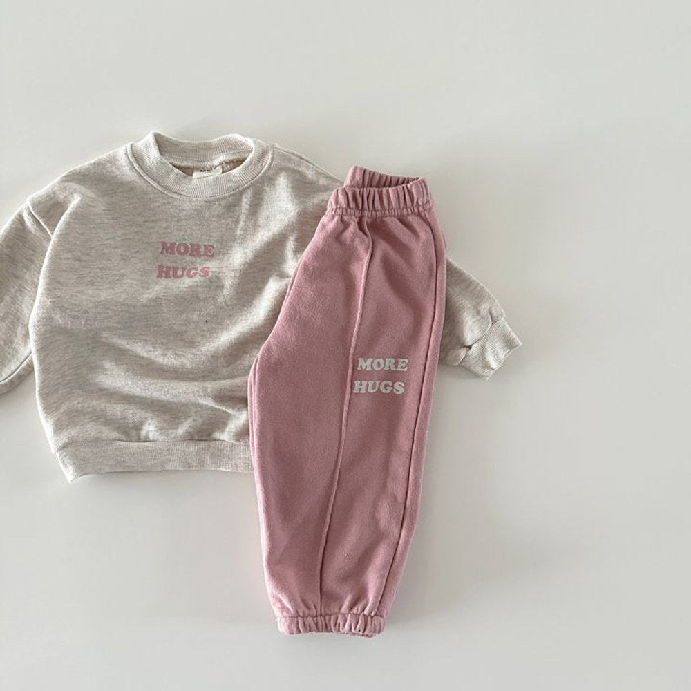 MyKids-USA® Autumn Kids Unisex Casual Letters Pattern Long Sleeves Top Pullover and Pants Clothing Set