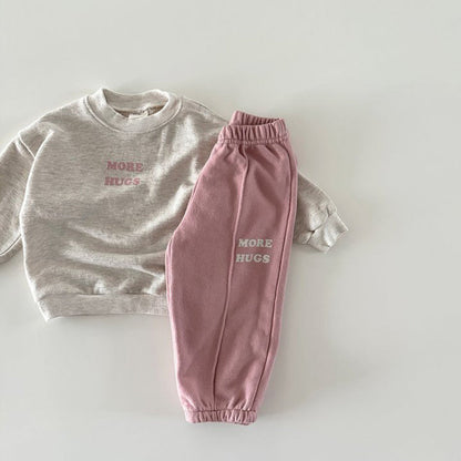 MyKids-USA® Autumn Kids Unisex Casual Letters Pattern Long Sleeves Top Pullover and Pants Clothing Set