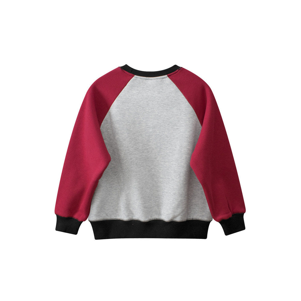 MyKids-USA® Unisex Letters Print Crew Neck Long Sleeves Thick Sweatshirt