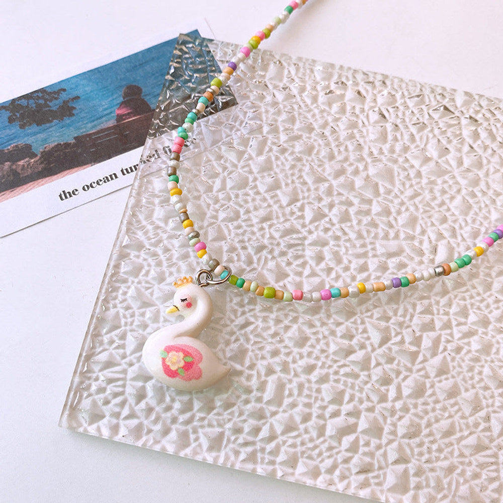 MyKids-USA® Cute Children’s Butterfly Heart Clavicle Necklace Dopamine Girl Jewelry