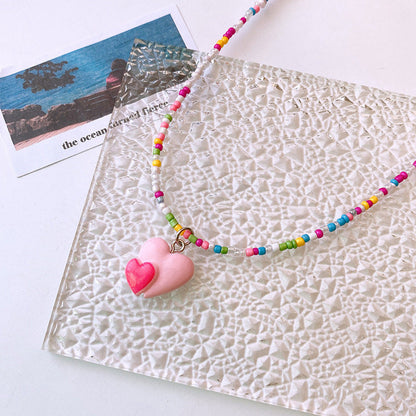 MyKids-USA® Cute Children’s Butterfly Heart Clavicle Necklace Dopamine Girl Jewelry