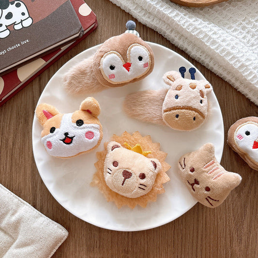 MyKids-USA® Versatile Cute Cartoon Plush Children's Hair Clip with 3D Cotton Filling