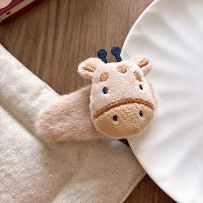 MyKids-USA® Versatile Cute Cartoon Plush Children's Hair Clip with 3D Cotton Filling