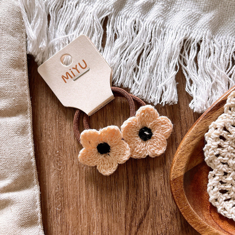 MyKids-USA® Collection of Versatile Knitted Flower Children’s Hair Clip for Baby’s Stray Hair