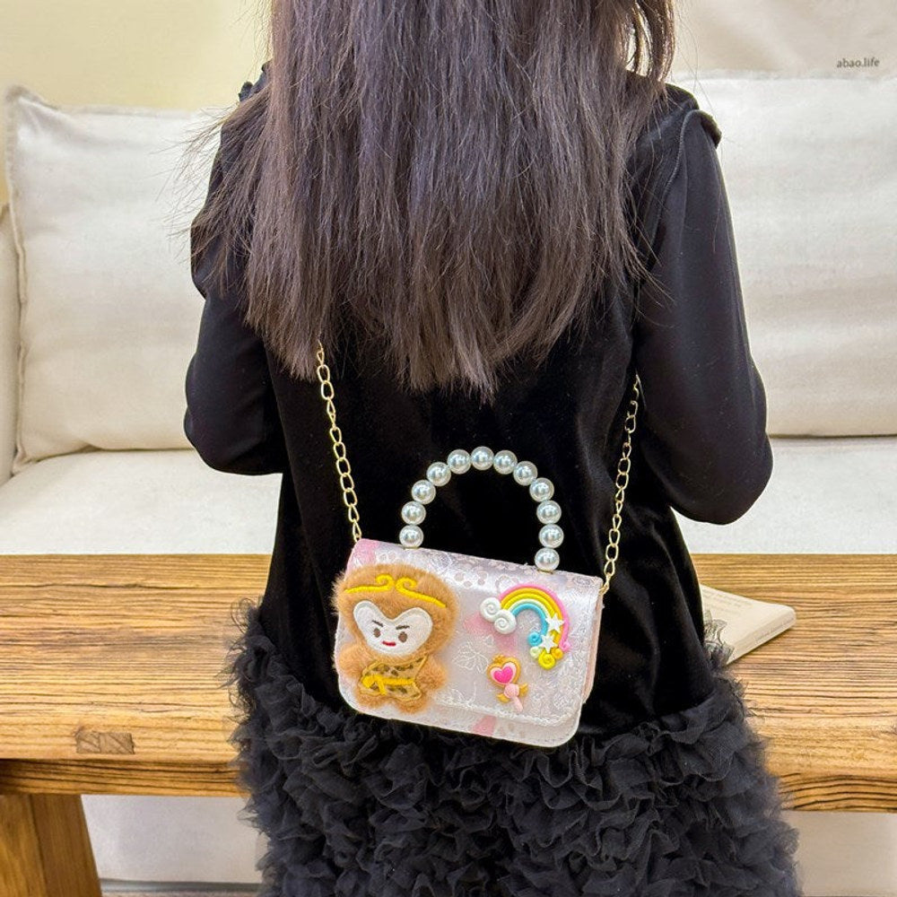 MyKids-USA® Stylish Cartoon Cute Little Monkey Girls’ Shoulder Bag