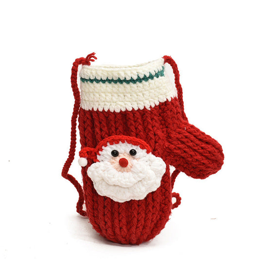 MyKids-USA® Cute Glove-Shaped Knitted Crossbody Bag