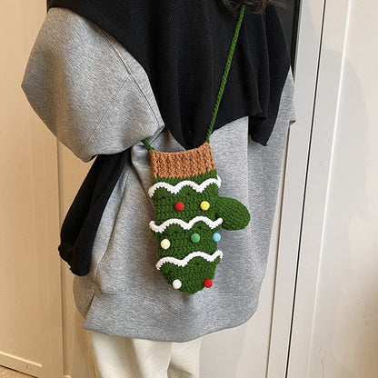 MyKids-USA® Cute Glove-Shaped Knitted Crossbody Bag