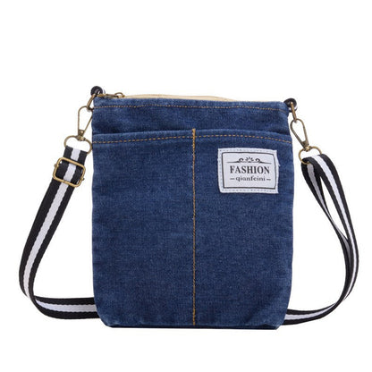 MyKids-USA® Cool Denim Children’s Fashion Patched Letter Small Square Bag