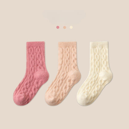 MyKids-USA® Pairs Australian Velvet Warm Children’s Mid-Calf Socks in Combed Cotton for Warmth and Comfort