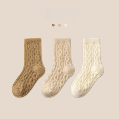 MyKids-USA® Pairs Australian Velvet Warm Children’s Mid-Calf Socks in Combed Cotton for Warmth and Comfort