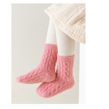 MyKids-USA® Pairs Australian Velvet Warm Children’s Mid-Calf Socks in Combed Cotton for Warmth and Comfort