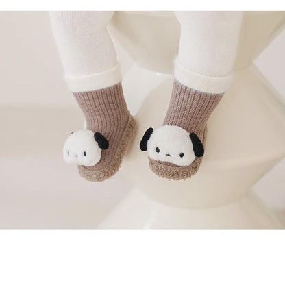 MyKids-USA® Thickened Winter Toddler Walking Socks – Mid-Calf Anti-Slip Cartoon Baby Floor Shoe Socks