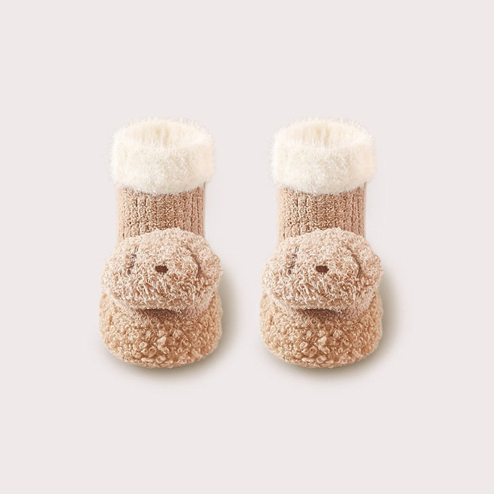 MyKids-USA® Thickened Toddler Walking Socks, Mid-Calf Floor Shoe Socks, Cartoon Cute Baby Anti-slip Walking Shoes from